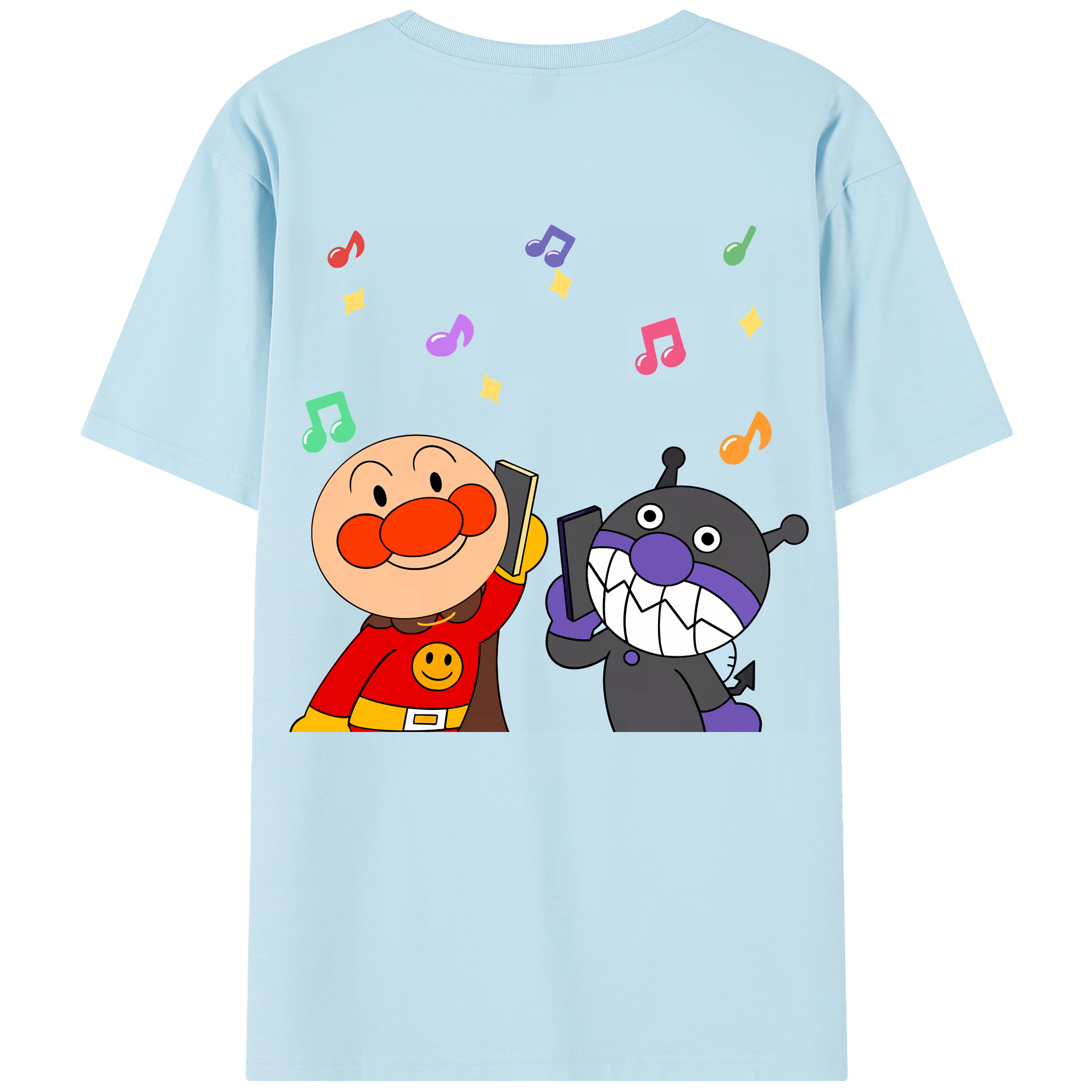 （画像用） アンパンマン Anpanman 綿100％半袖Tシャツ（背面プリント）